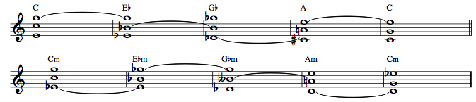 Triadic movement with two mobile voices